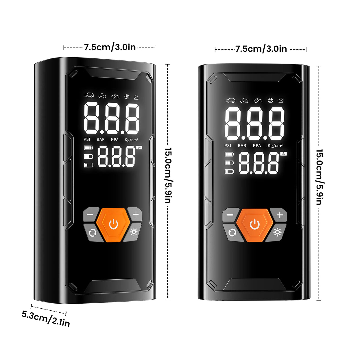 3X Faster 150PSI Cordless Tire Inflator Portable Car Air Compressor Pump with Digital Gauge, LED Light for Car Motorcycle Bike