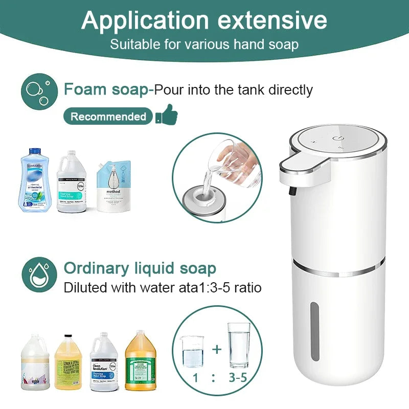 Touchless Foaming Soap Dispenser – Automatic, USB Rechargeable, 380ml