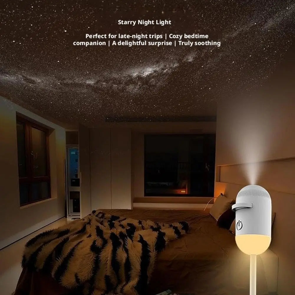 2in1 USB Galaxy Projector Night Light Starry Sky Lamp with Interchangeable HD Slides for Bedroom Kids Ceiling Decor Gift ﻿