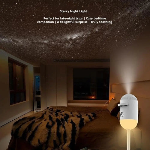 2in1 USB Galaxy Projector Night Light Starry Sky Lamp with Interchangeable HD Slides for Bedroom Kids Ceiling Decor Gift ﻿